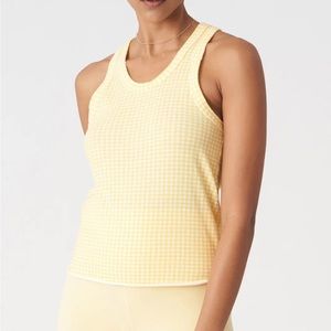 Sincerely Jules Gingham distressed Scoop Neck Tank Size M